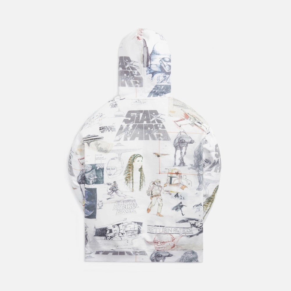 KITH STARWARS Sketches Hoodie White Size Small - Picture 2 of 6